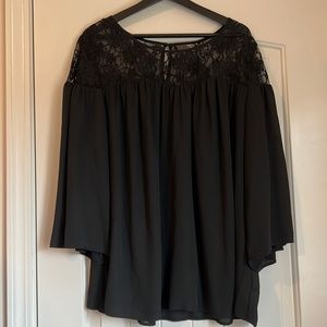 Worthington black lace blouse